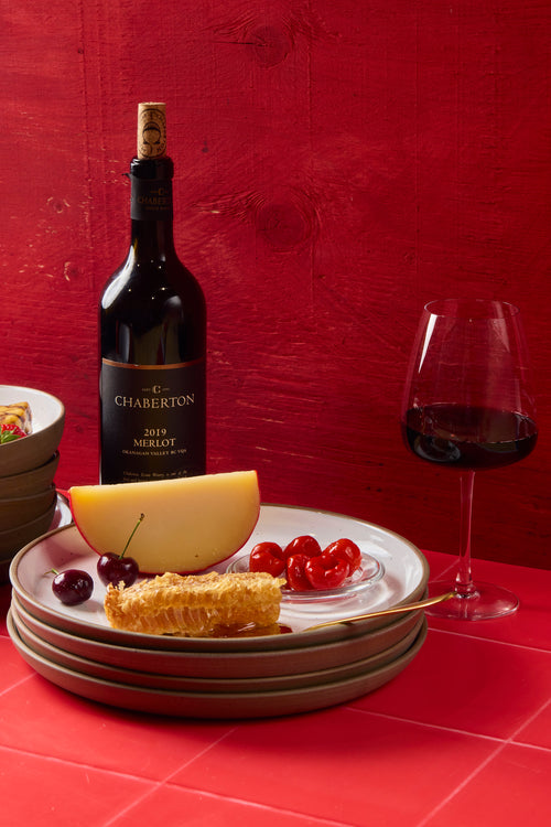 Dinner Plate - Grey Speckled Stoneware / White Gloss