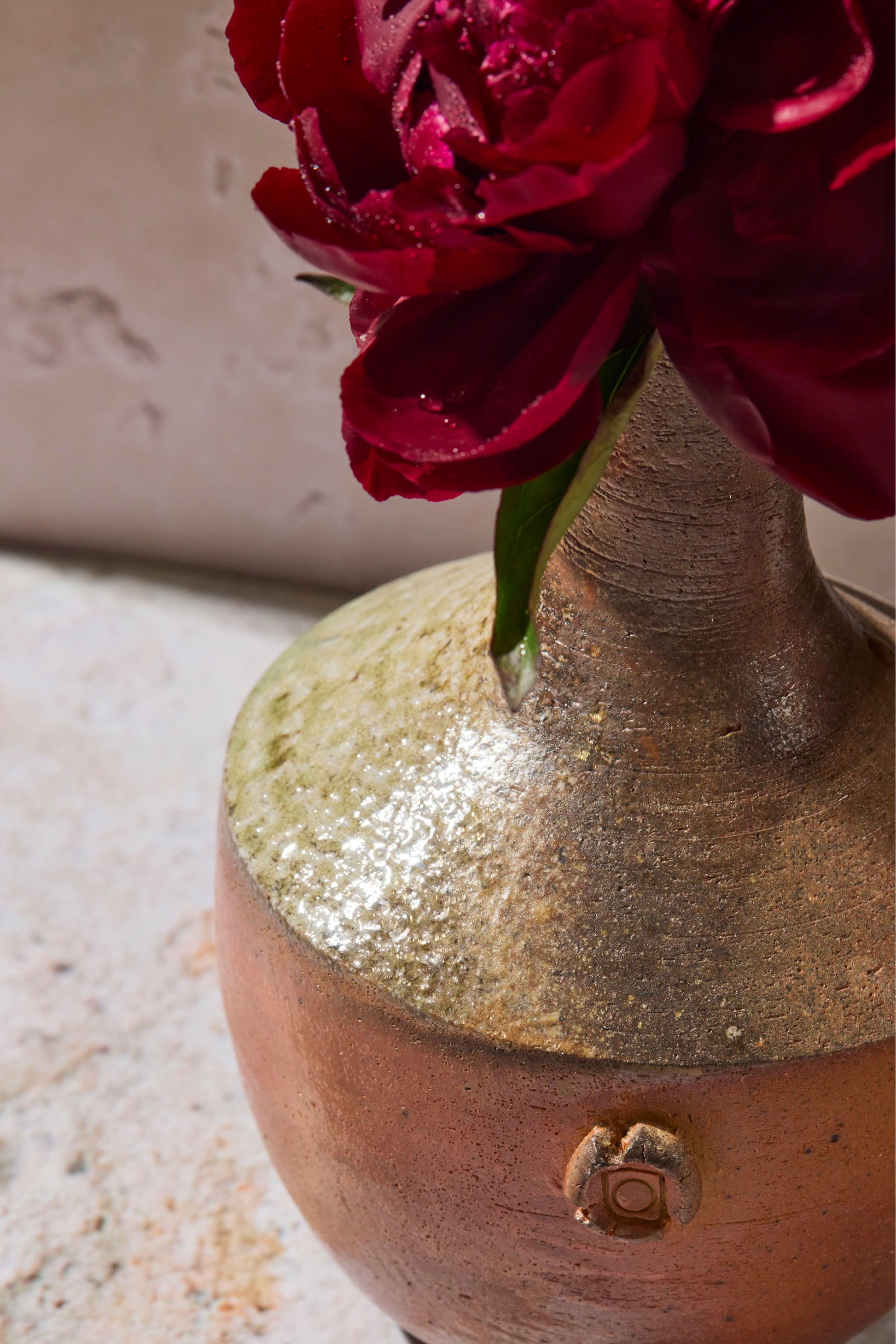 Wood / Soda Fired Bottleneck Vase