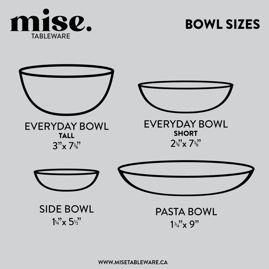 The Everyday Bowl - Tall - Grey Speckled Stoneware / White Gloss