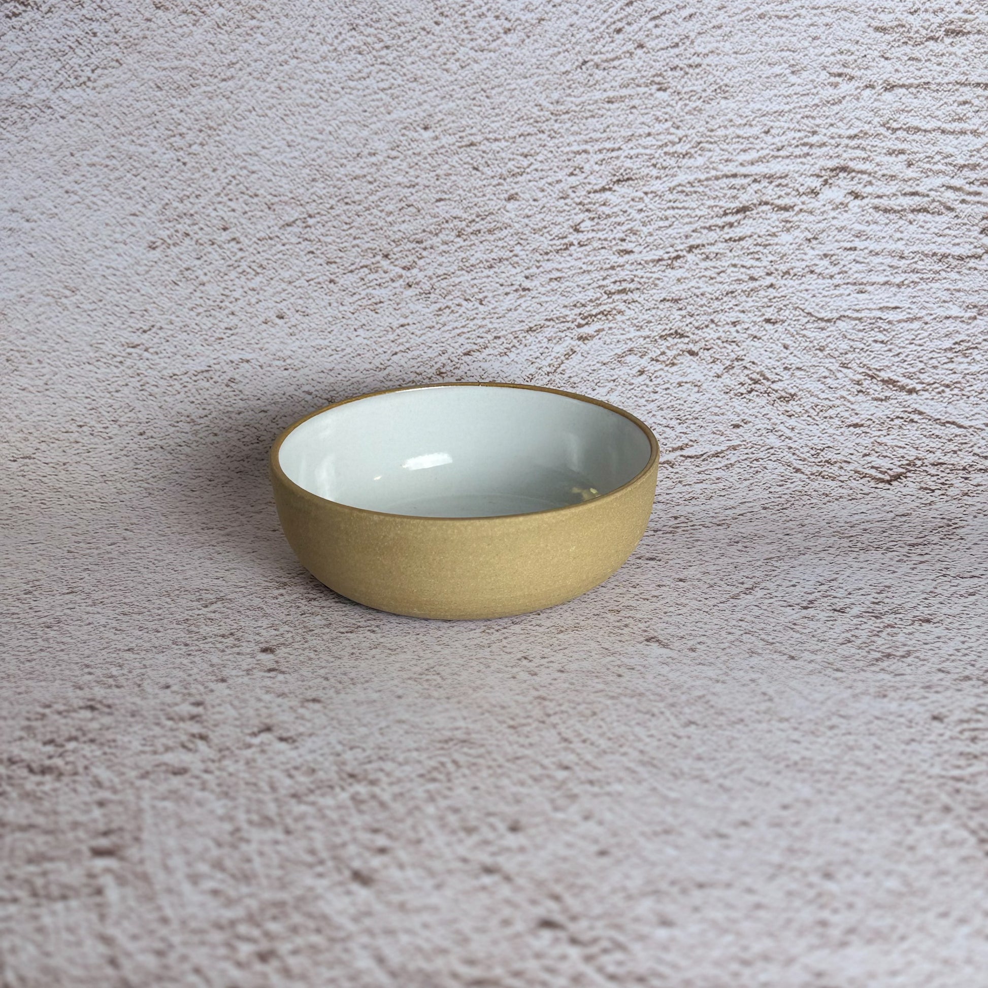 Side Bowl - Warm Brown Stoneware / White Gloss