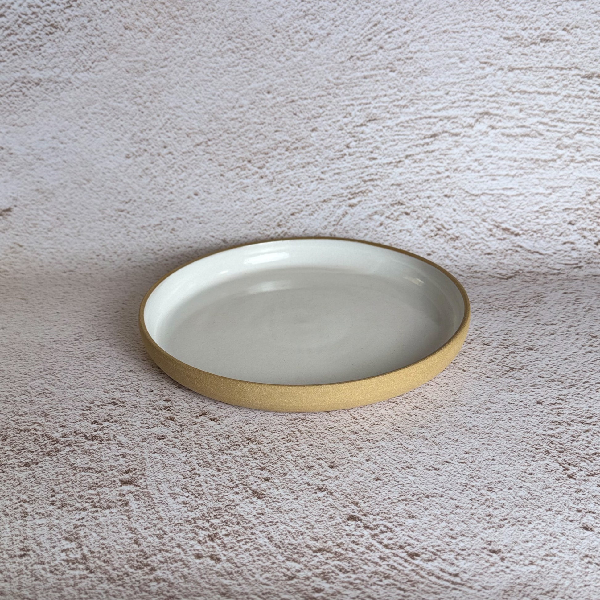 Side Plate - Warm Brown Stoneware / White Gloss
